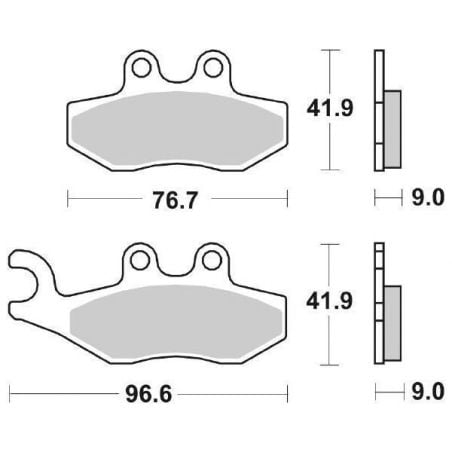 PASTIGLIA FRENO POST. SBS 177HF PIAGGIO MP3 MIC (M59102) 400 08/11