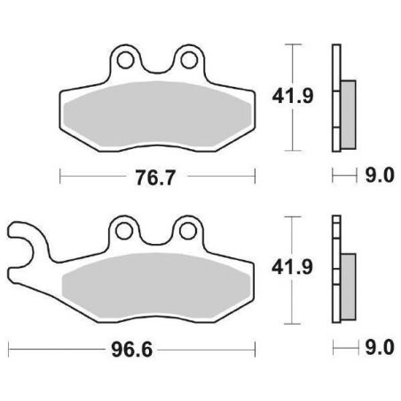 PASTIGLIA FRENO POST. SBS 177MS PIAGGIO MP3 MIC (M59102) 400 08/11